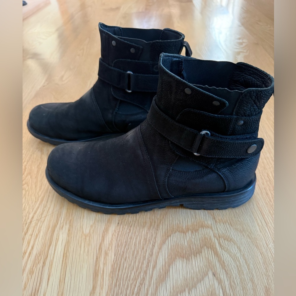 Hotiç Real Black Leather Ankle Boots, Size 44 - Picture 5 of 7